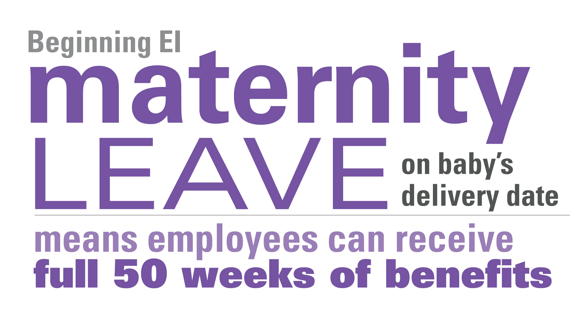 Beginning EI Maternity Leave on baby’s delivery date means